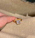 S925 Adjustable Sterling Silver Flashing High Carbon Diamond KT
Cat Ring